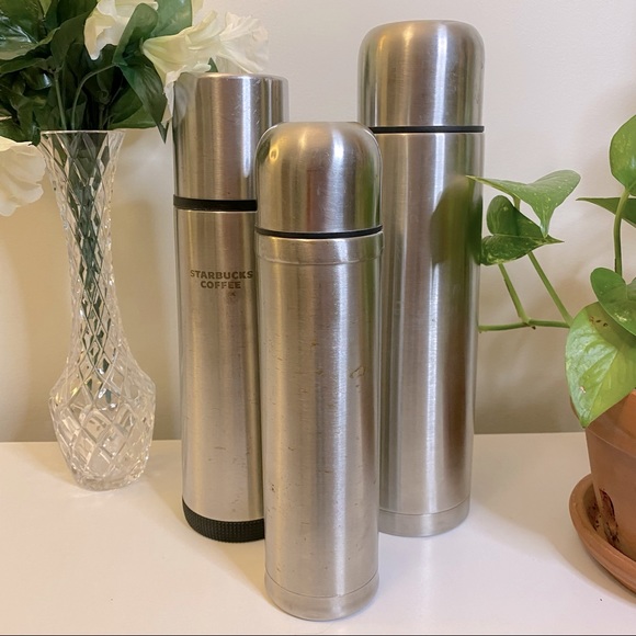 Starbucks Other - SET OF 3 Stainless Steel Thermos Travel Canteen Mugs, Starbucks, Vacuum Sealed